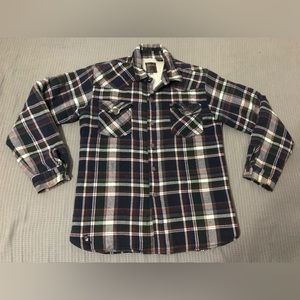 Roper Sherpa Lined‎ Flannel Women’s Size Large Plaid Button Snap